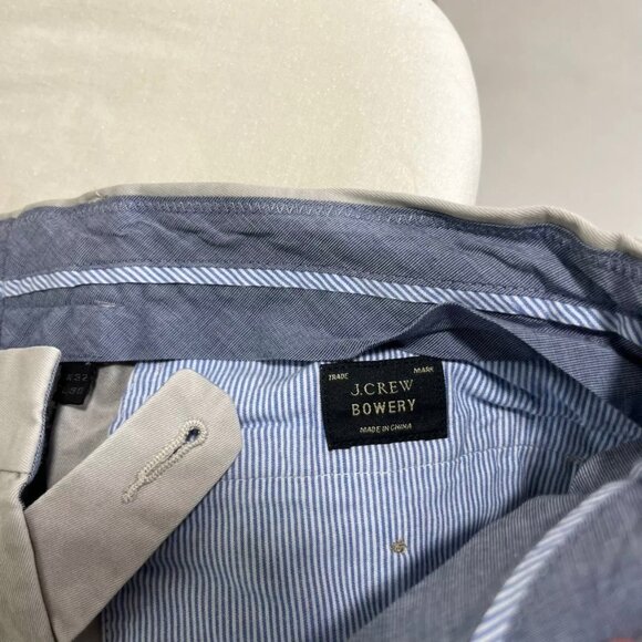 J. Crew chino pants men's 32 gray bowery slim straight 29 inseam - Picture 2 of 8